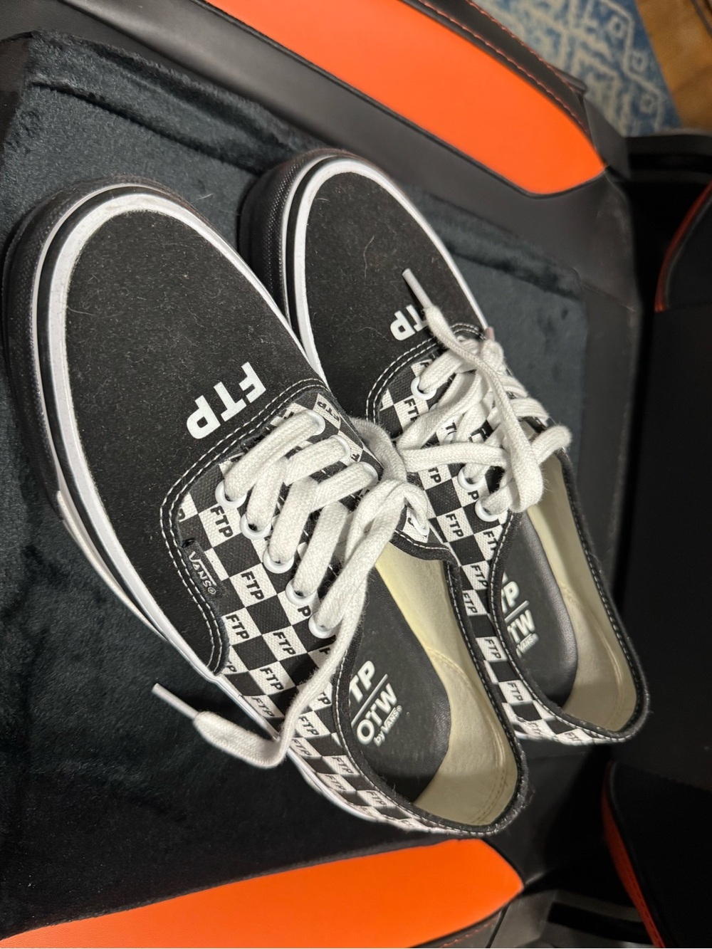 FTP x Vans black & white checkered sneakers